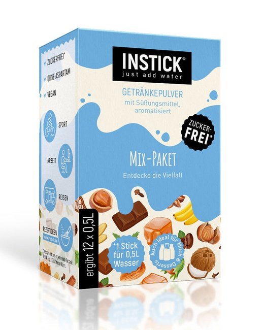 INSTICK mix paket mlečnih napitkov 12 x 0.5 -1 L